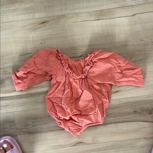 Cat & Jack Coral Ruffle Bodysuit